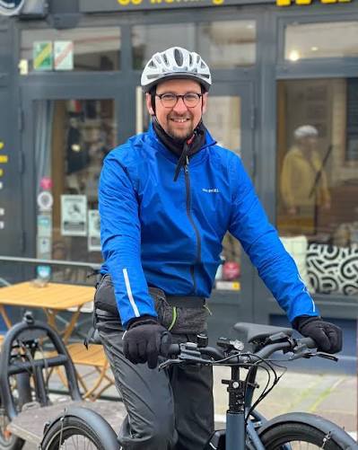 Livreur à vélo à Paris